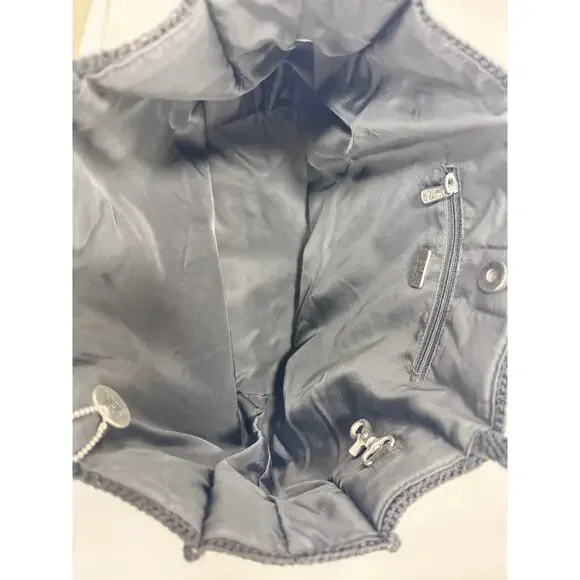 The Sak Black Crochet Shoulder Tote Bag - Picture 8 of 8